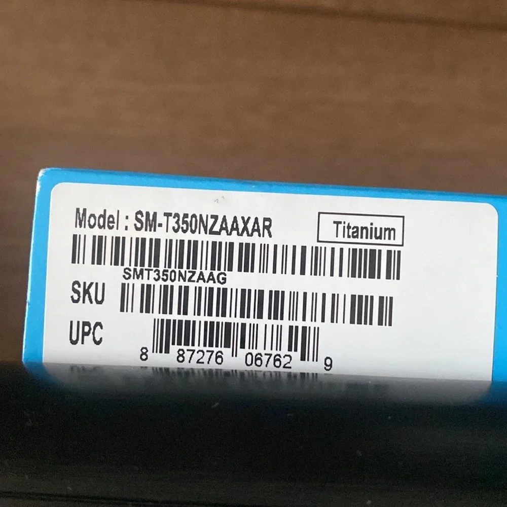 Samsung Galaxy Tab A box opened